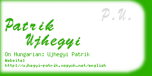 patrik ujhegyi business card